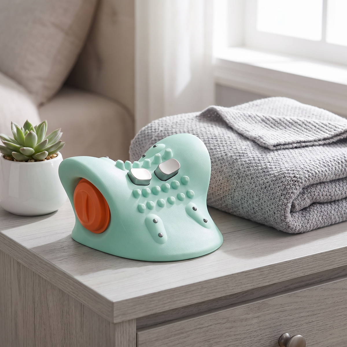 Masseur Cervical™ 4-en-1 — Chaleur, massage, EMS, étirement