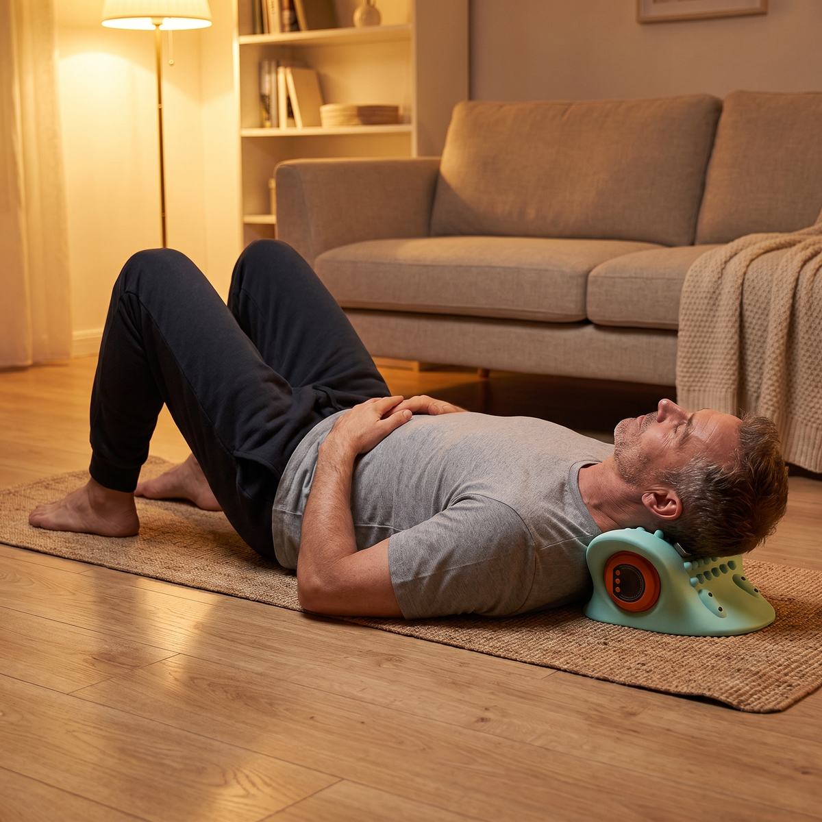 Masseur Cervical™ 4-en-1 — Chaleur, massage, EMS, étirement
